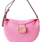 FENDI Croissant Small Leather-Trim Shoulder Bag