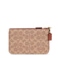 Coach Logo Plaque Monogrammed Small Wristlet Wallet