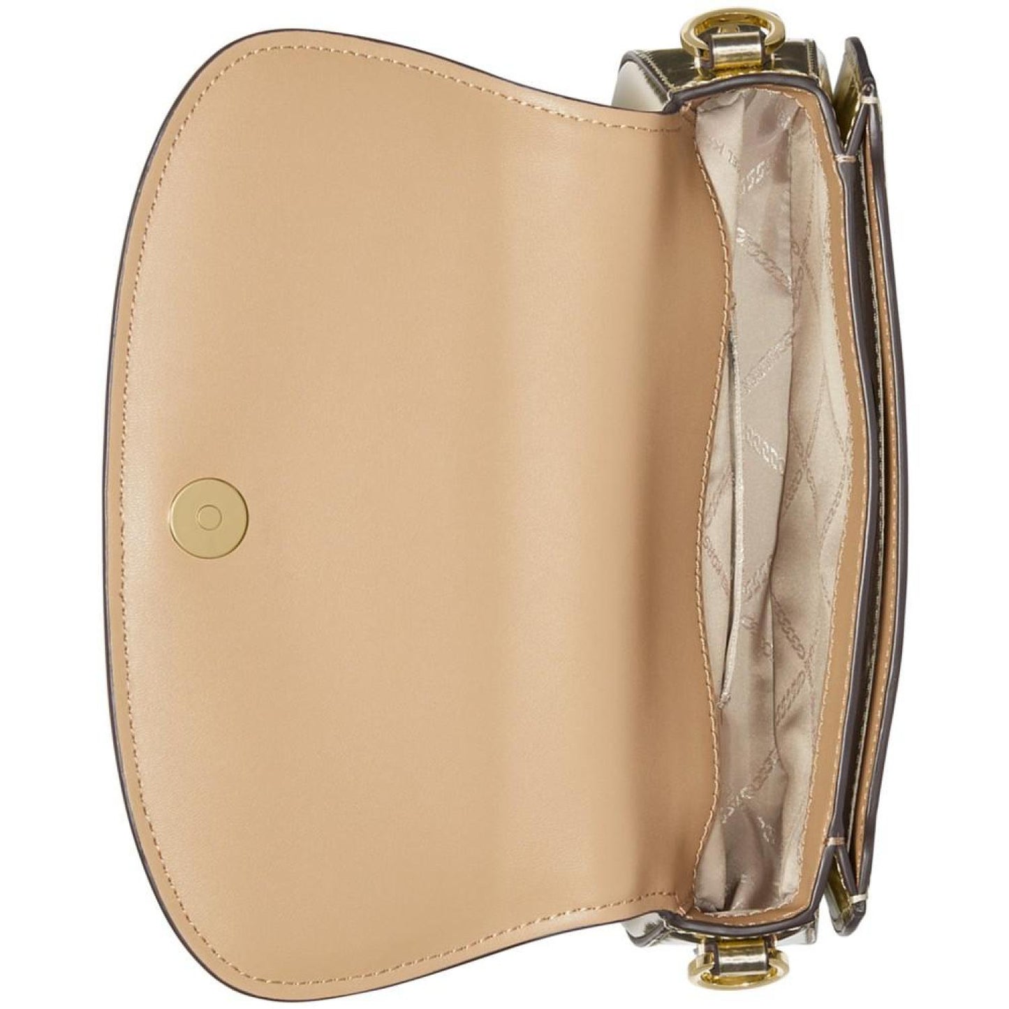 Small East West Chain Sling Metallic Leather Crossbody