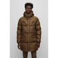 Water-repellent padded jacket with hood