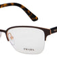 Prada Women's PR61XV-3311O1-52 Fashion 52mm Brown/Rose Gold Opticals