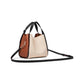 Knott Color-Blocked Pebbled Leather Medium Crossbody Tote