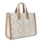 Oversized Spade Flower Jacquard Stripe Manhattan Large Tote