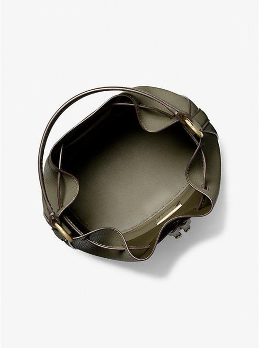 Reed Medium Pebbled Leather Bucket Bag