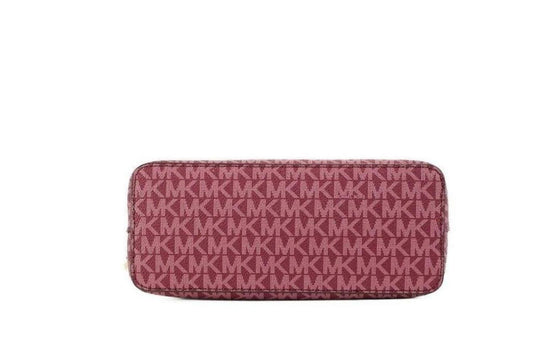 Michael Kors Jet Set Medium Mulberry PVC Leather X Cross Dome Crossbody Women's Handbag