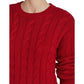 Layered Cotton-Blend Cable-Knit Sweater