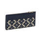 Spade Flower Jacquard Zip Slim Wallet
