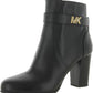 Jilly Womens Faux Leather Embossed Ankle Boots