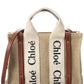 Chloe Woody Mini Canvas & Leather Tote