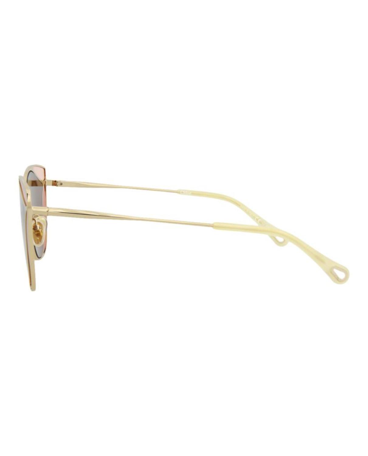 Chloe Cat Eye-Frame Metal Sunglasses