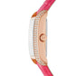 Women's Emery Three-Hand Geranium Pink Genuine Leather Watch 33mm x 27mm