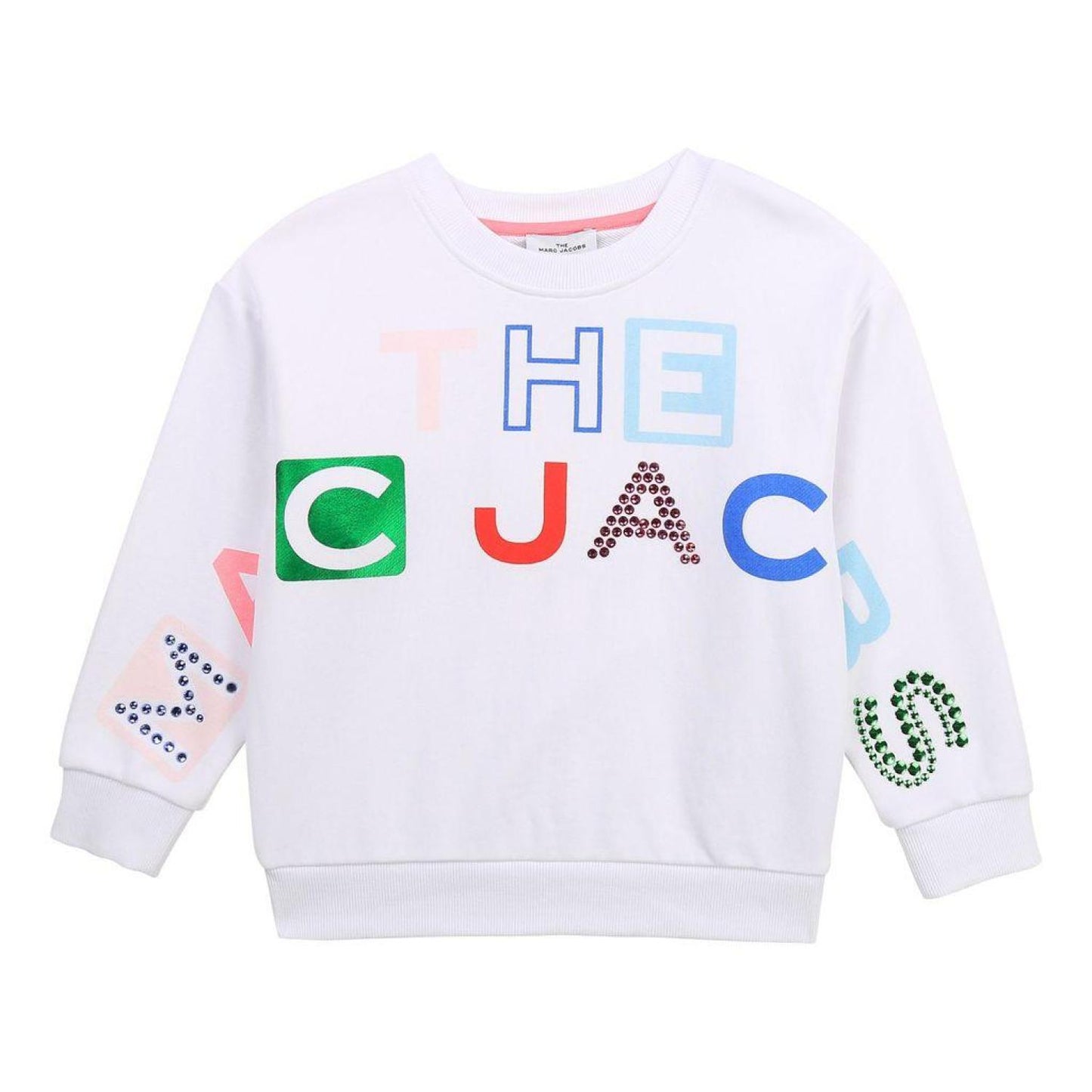 White Multicolor Iconic Logo Pullover