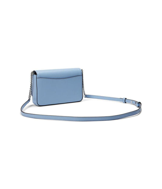 Morgan Saffiano Leather Flap Chain Wallet