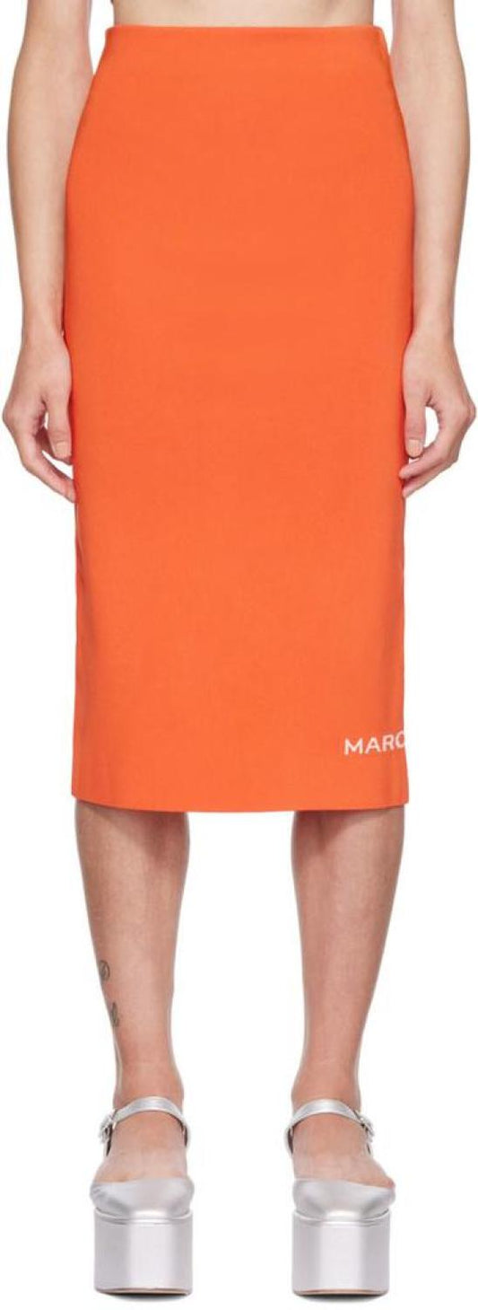 Orange 'The Tube' Midi Skirt