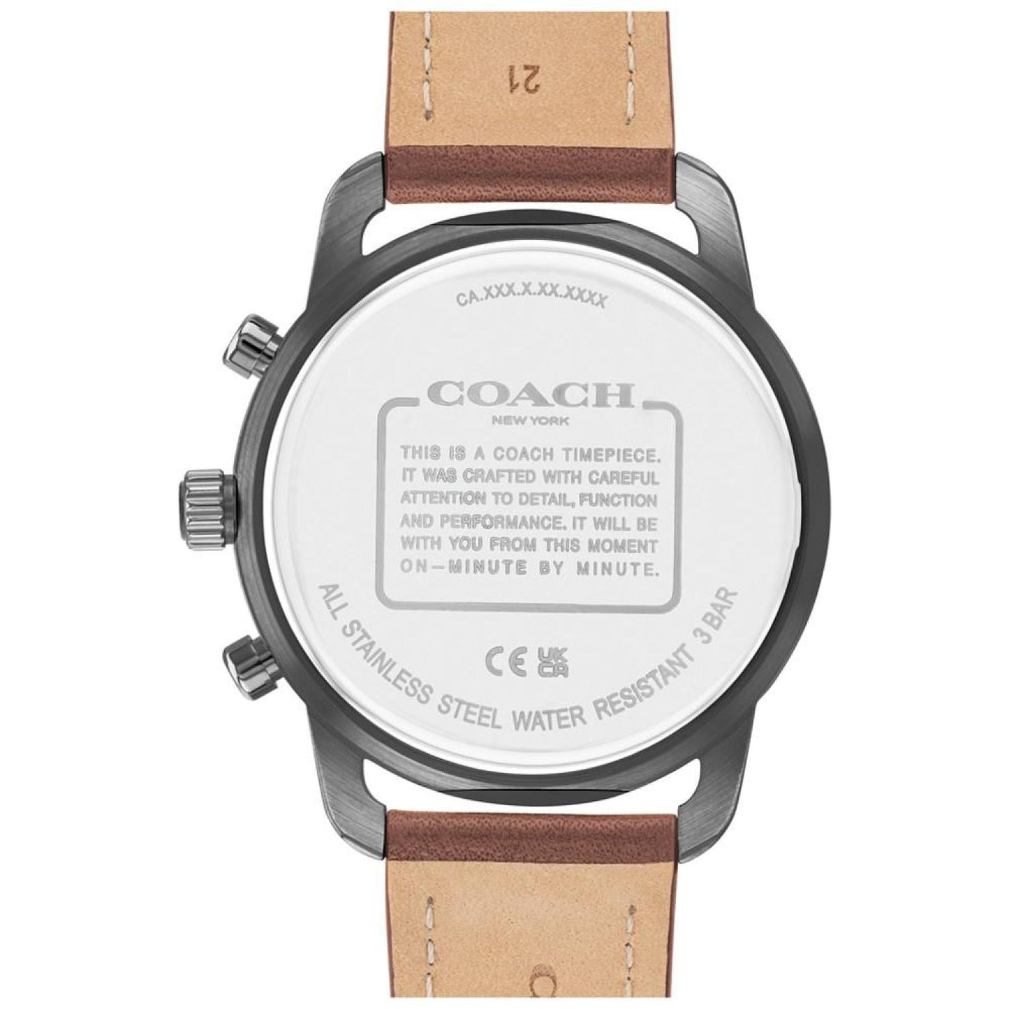 Men's Cruiser Saddle Leather Strap Watch, 44mm