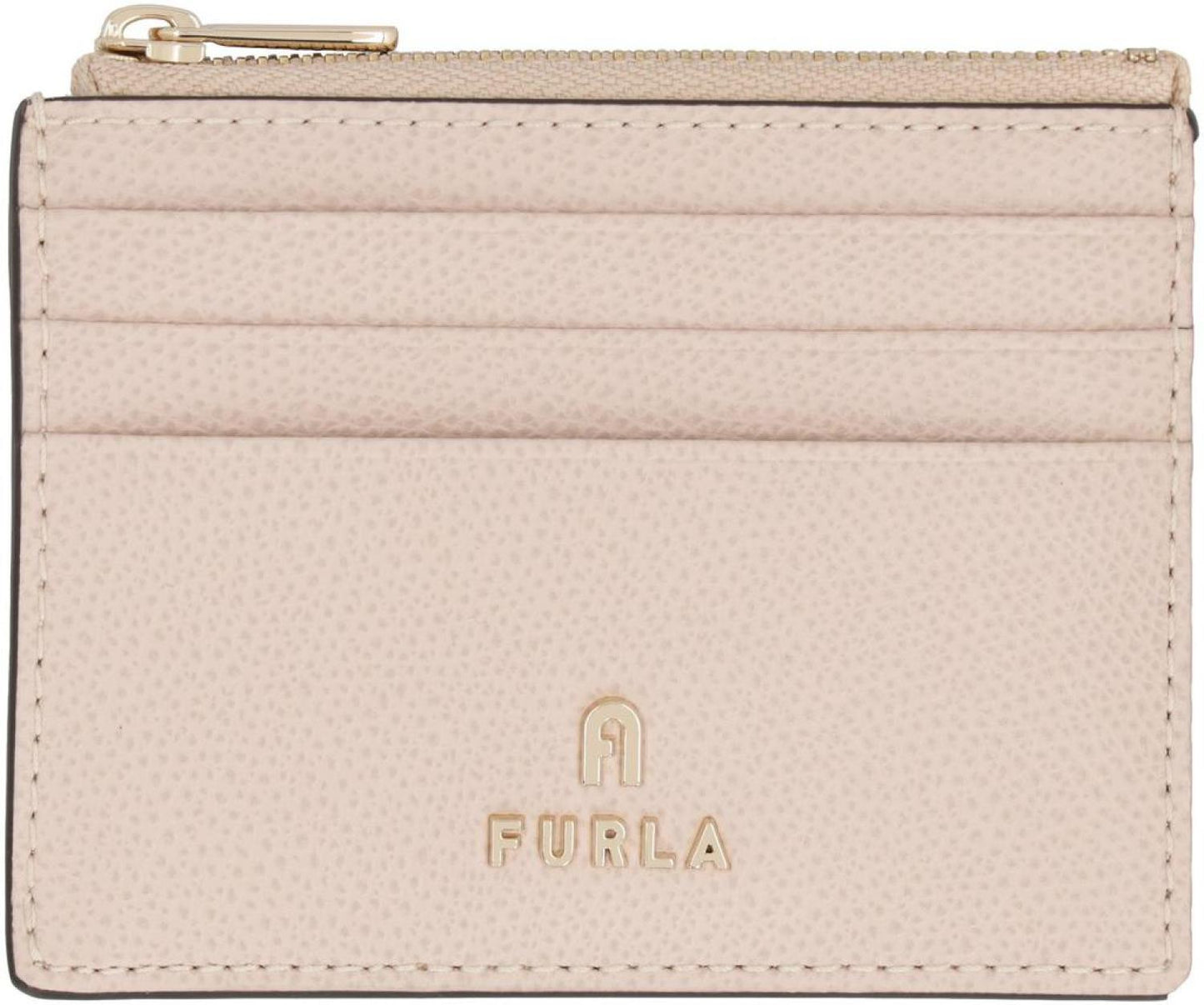 Furla Logo Plaque Zip-Up Card Holder