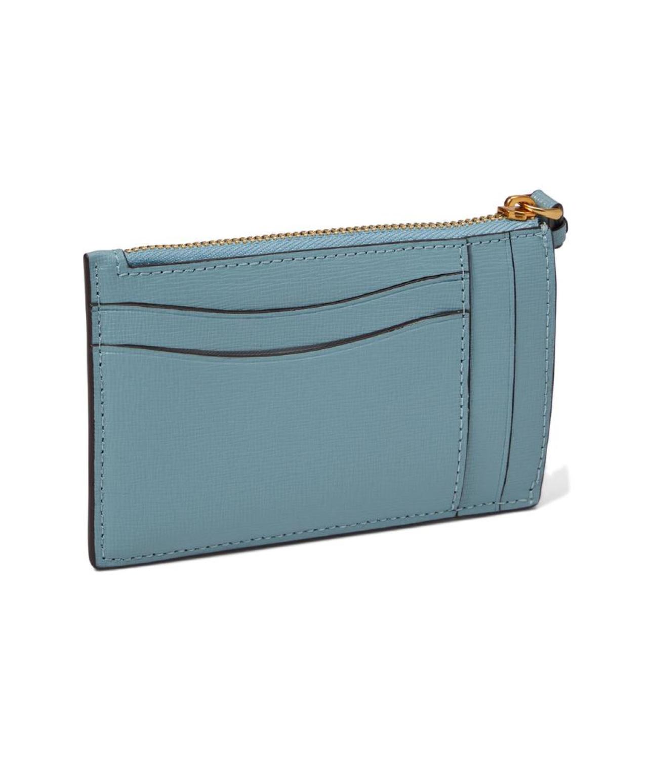 Morgan Saffiano Leather Coin Card Case Wristlet