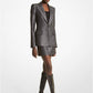 Georgina Metallic Dogtooth Wool Blend Blazer
