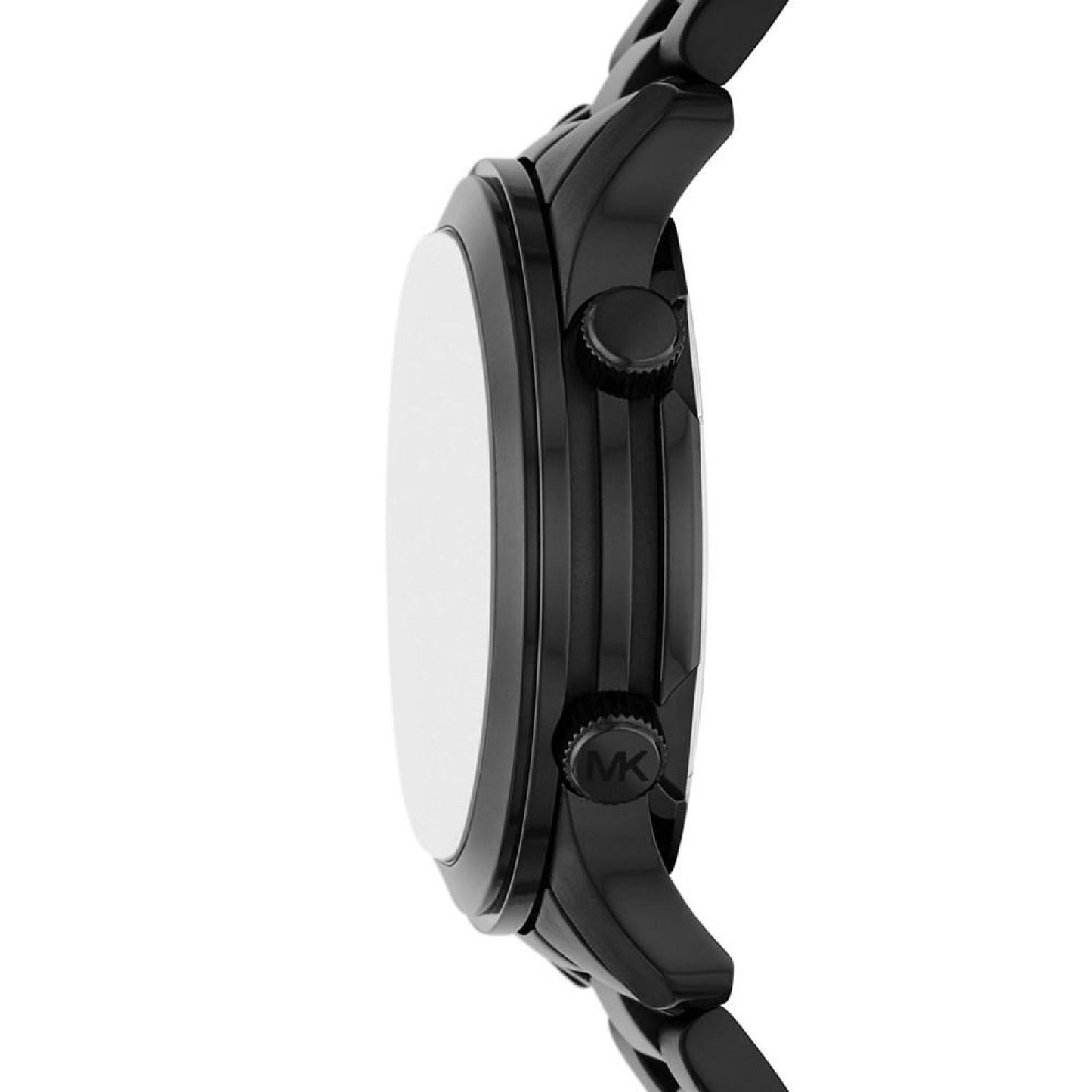 Men's Runway Quartz Dual Time Black Stainless Steel Watch 45mm