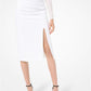 Double Crepe Sablé Slit Pencil Skirt