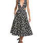 Michael Kors Shadow Floral Cut Out Silk-Blend Dress