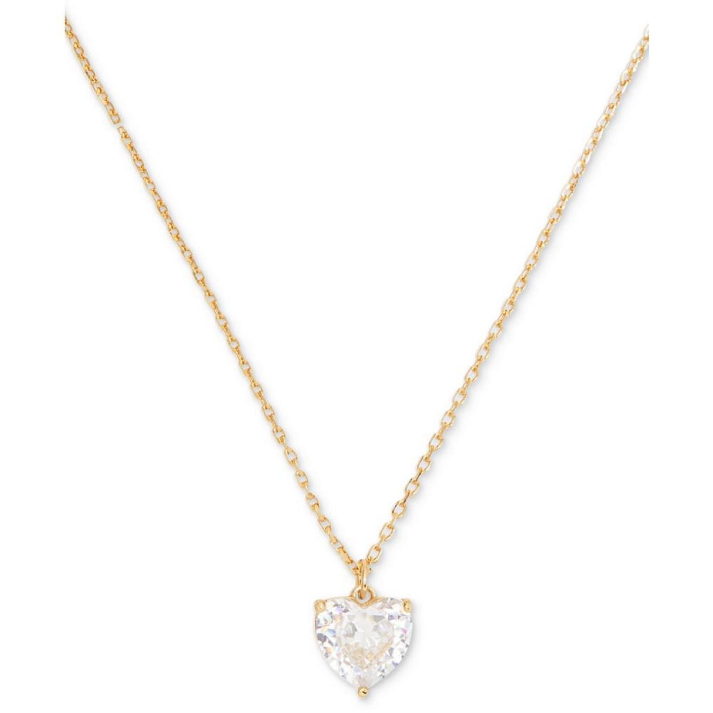 Gold-Tone Birthstone Heart Pendant Necklace, 16" + 3" extender