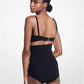 Stretch Crepe Bra and Brief Bikini Set