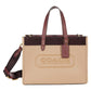 Colorblock Suede Trim Coach Badge Field Tote 30
