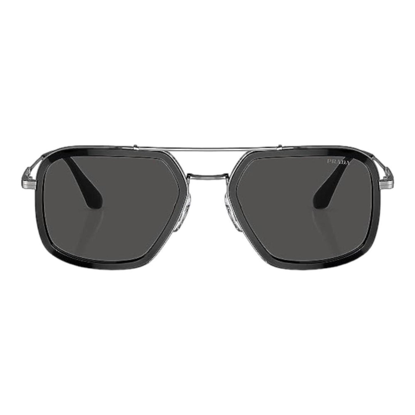 PRADA Men's PR 57XS M4Y5S0 Black Aviator Frame Sunglasses