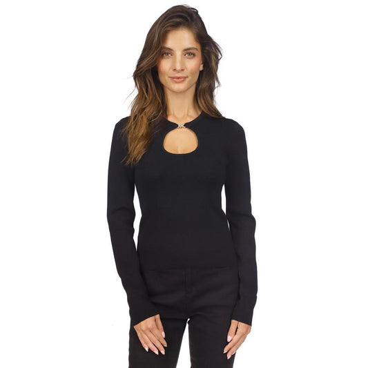 Women's Cutout Hardware Sweater