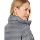 Zip Front Horizontal Quilt Packable Jacket M823157QZ