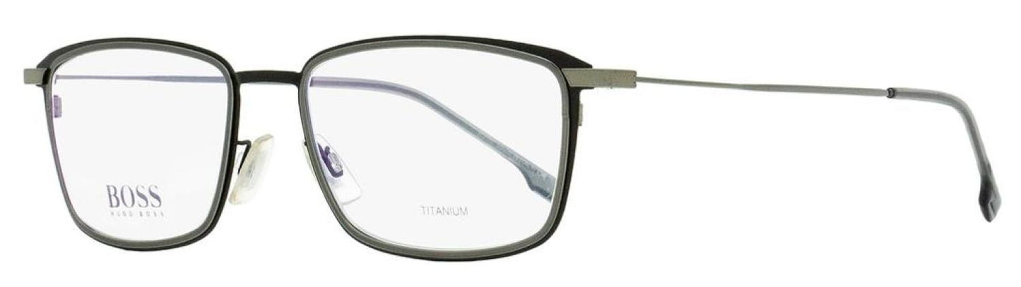 Hugo Boss Men's Titanium Eyeglasses B1197 RZZ Black/Ruthenium 56mm