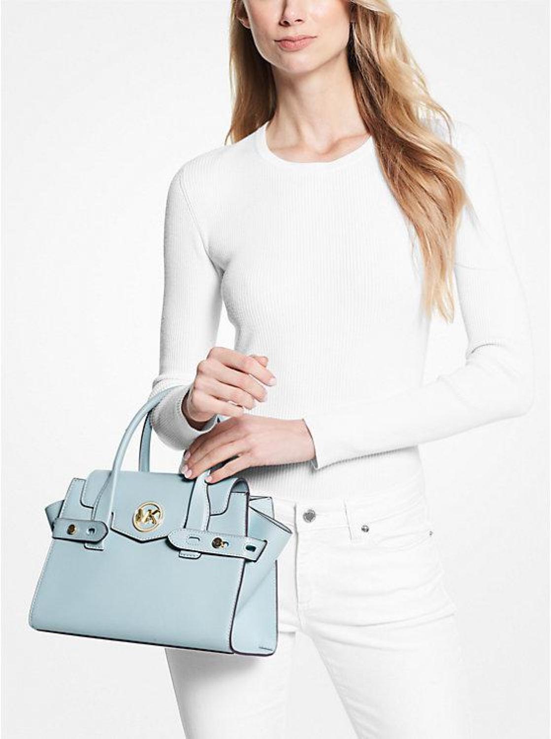 Carmen Medium Faux Leather Belted Satchel