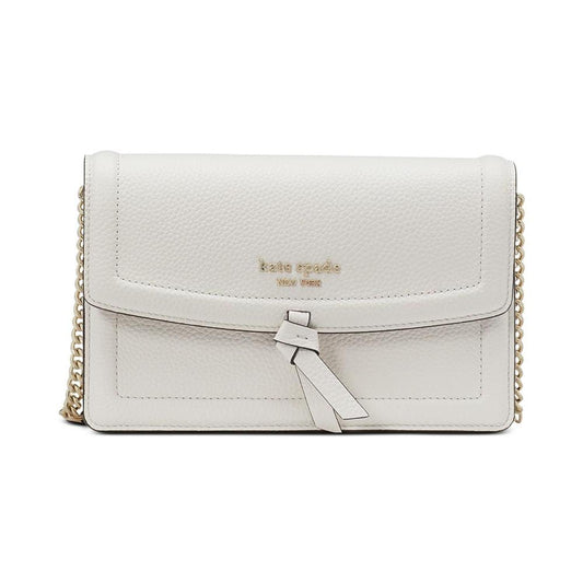 Knott Pebbled Leather Flap Crossbody