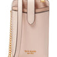 Morgan Color-Blocked Saffiano Leather North/South Phone Crossbody