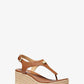 Laney Saffiano Leather Espadrille Wedge Sandal