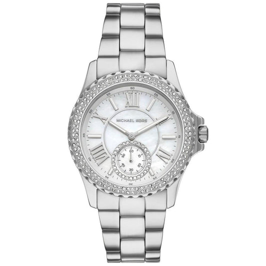 Women's Everest Quartz Three-Hand Silver-Tone Stainless Steel Watch 40mm
