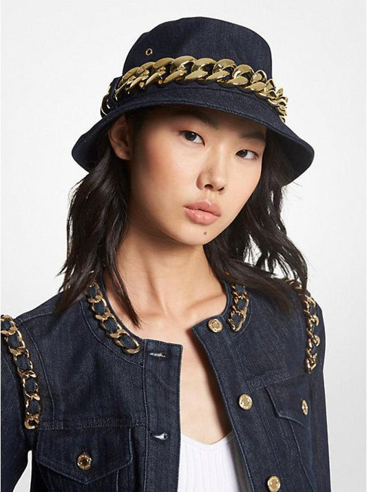 Embellished Denim Bucket Hat