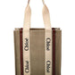 Chloé Woody N/S Canvas & Leather Tote