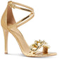 Scarlett Sandal Womens Chain Snake Print Ankle Strap