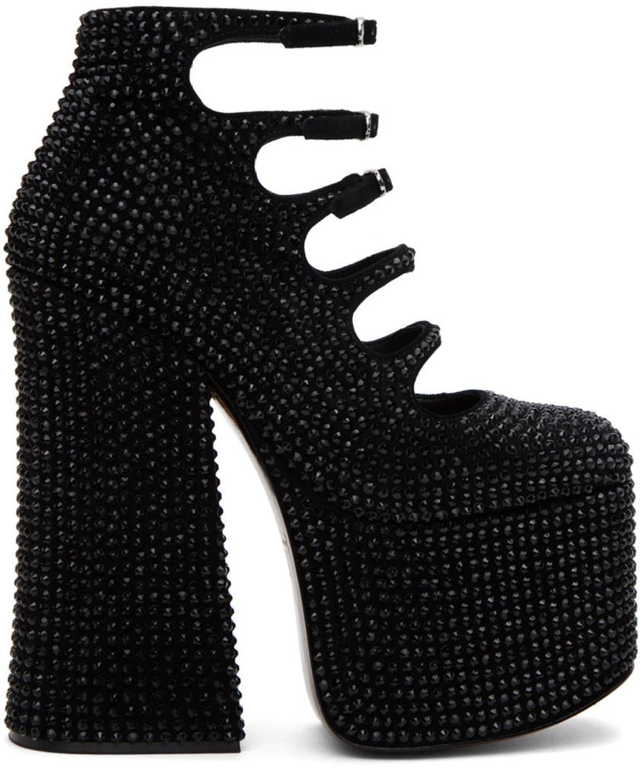 Black 'The Rhinestone Kiki' Heels
