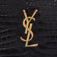Saint Laurent Lou Croc-Embossed Leather Camera Bag