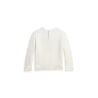 Toddler and Little Girls Logo Crest Cotton Sweater
