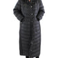 Plus Womens Quilted Long Maxi Coat