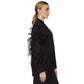 Women's Feather Trim Satin Blouse