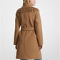 Fringe Wool Blend Belted Coat