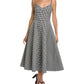 Michael Kors Gingham Sweetheart Flare Wool Dress