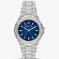 Oversized Lennox Pavé Silver-Tone Watch