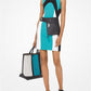 Color-Block Stretch-Bouclé Dress