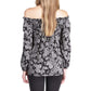 Paisley Print Off Shoulder Top
